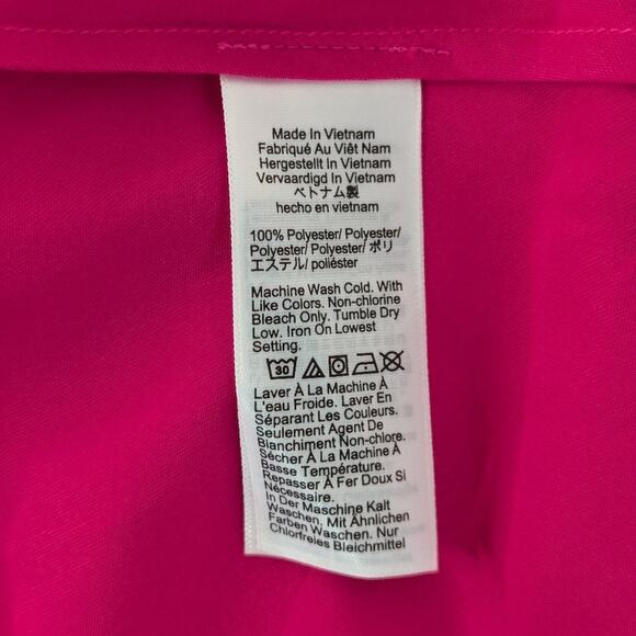 New J. CREW NEON FUCHSIA SOLID PINK LUSTER CHARMEUSE GWYNETH SLIP DRESS SZ 6 - Picture 6 of 7